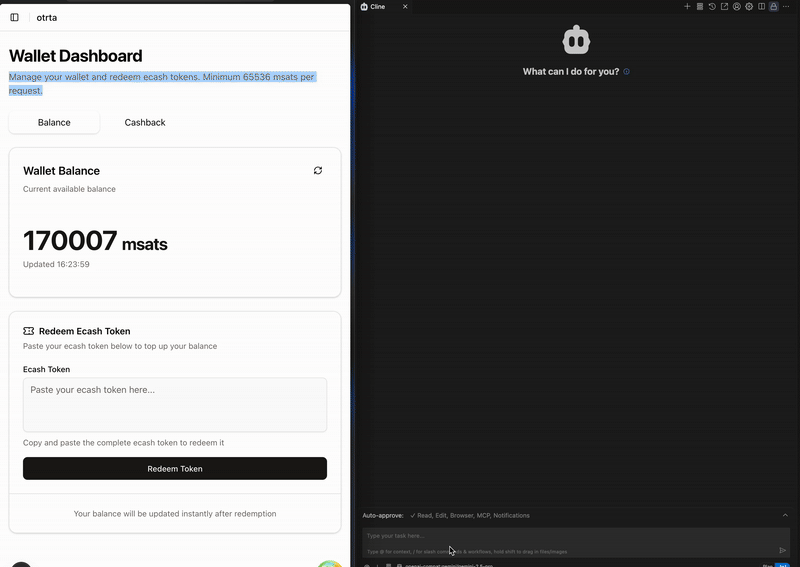 Cline AI coding assistant in action
